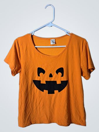 Orange Pumpkin Graphic T-Shirt