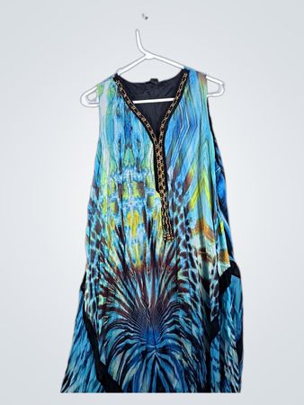 ASNA Blue Abstract Dress