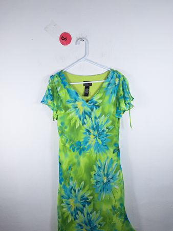 Scarlett Floral Green Dress