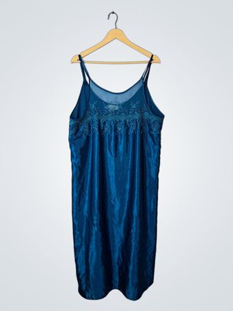 Dentelle Blue Satin Nightgown