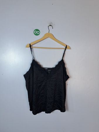 Forever 21 Black Lace Trim Cami Top