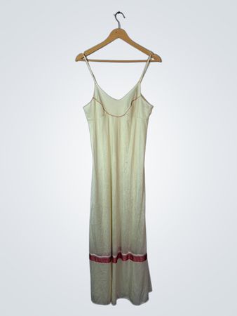 Unbranded Cream Slip Dress