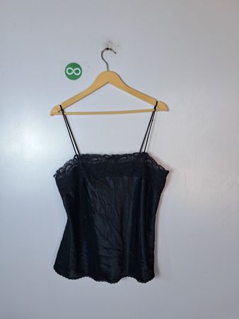 Black Lace Trim Camisole