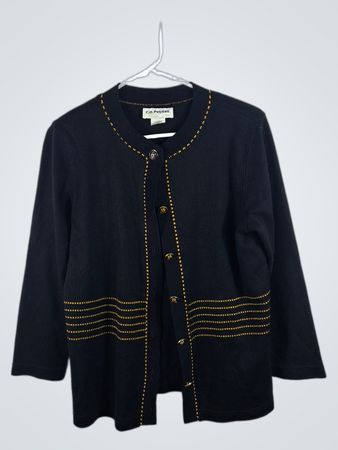 C.D. Petites Black Cardigan