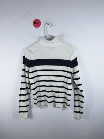 Ralph Lauren Petite Striped Turtleneck Sweater