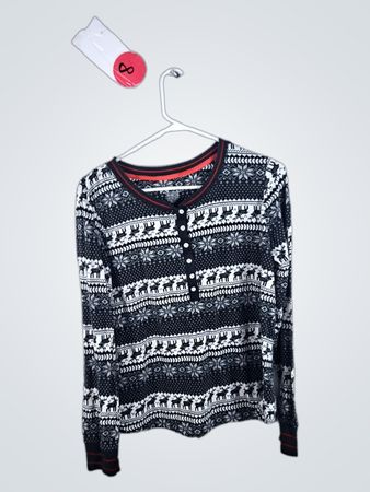 Black and White Patterned Sweater
