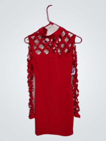 Red Lattice Dress