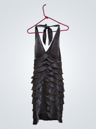 Gray Ruffled Dress