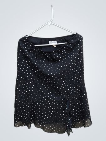 Dressbarn Black Polka Dot Mini Skirt
