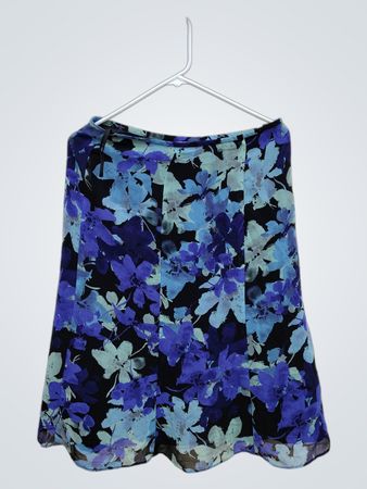 Blue Floral Skirt