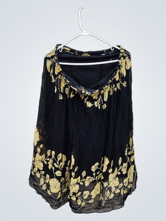 Black and Gold Floral Top