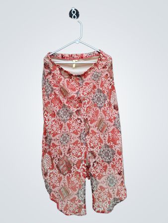 Red Floral Romper
