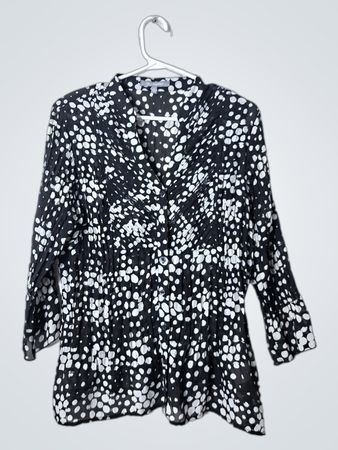 Black and White Polka Dot Blouse
