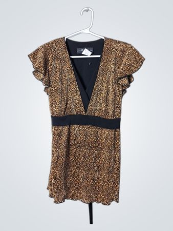 Brown and Black Dress