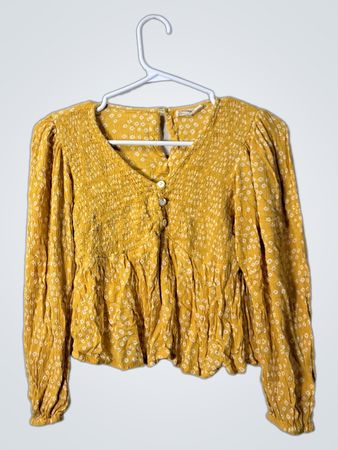 Yellow Floral Blouse