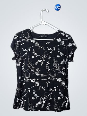 Briggs New York Floral Black Shirt