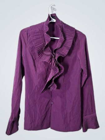Purple Ruffled Blouse