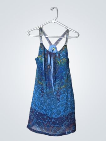 Blue Paisley Dress