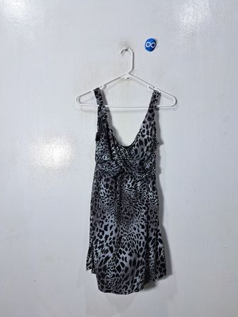 Black and White Leopard Print Dress
