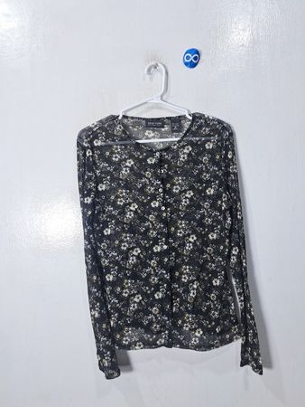 New York & Company Floral Long Sleeve Top