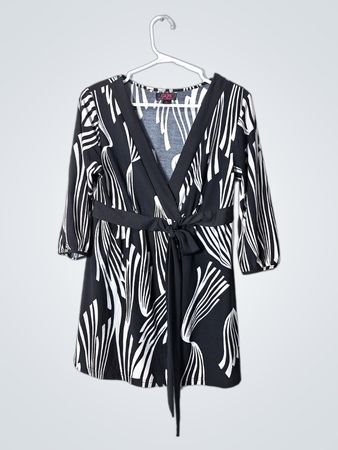CKM Black and White Kimono