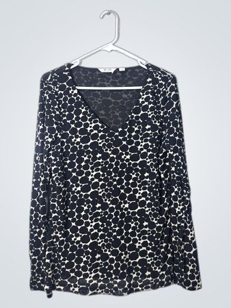 Liz Claiborne Polka Dot Long Sleeve Blouse