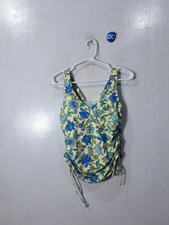 Lands' End Floral Bandeau Swimsuit Top