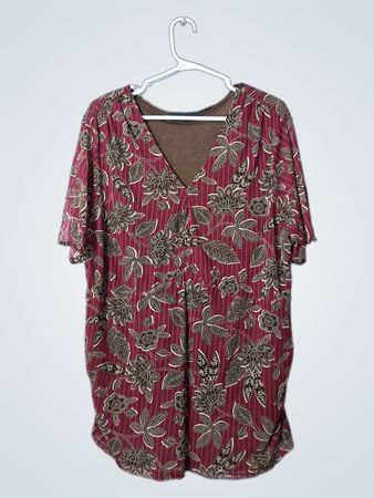 Blouse with Floral Pattern