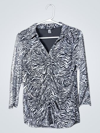 Cable & Gauge Zebra Print Top