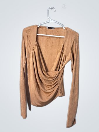 Brown Long-Sleeve Top