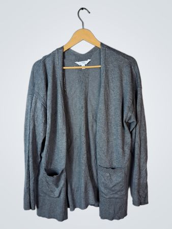 Gray Long-Sleeve Cardigan
