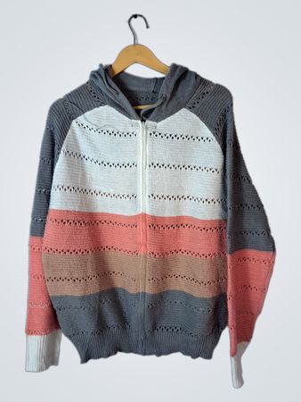 Multicolor Knit Hoodie