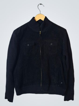 Ralph Lauren Black Knit Zip-Up Jacket