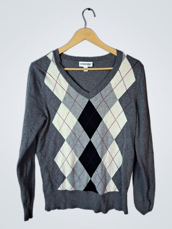 Gray Argyle Sweater