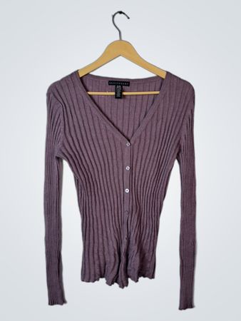 apostrophe Ribbed Long-Sleeve Top
