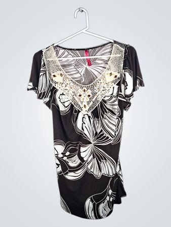 Black and White Floral Dress