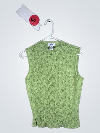 Just Polly Green Lace Top