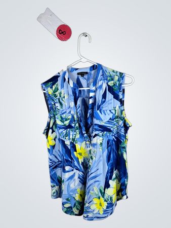 Ava & Grace Blue Floral Romper