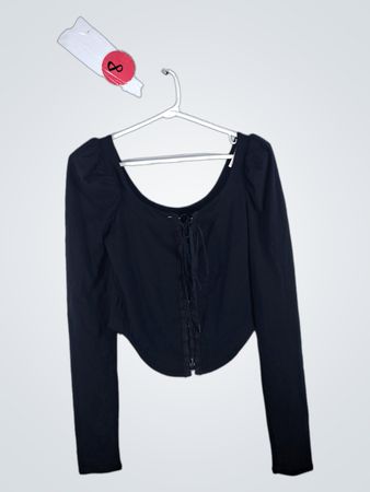 Black Long-Sleeve Top