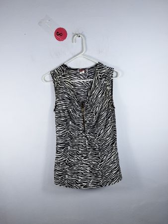 Carolrose Zebra Print Sleeveless Top