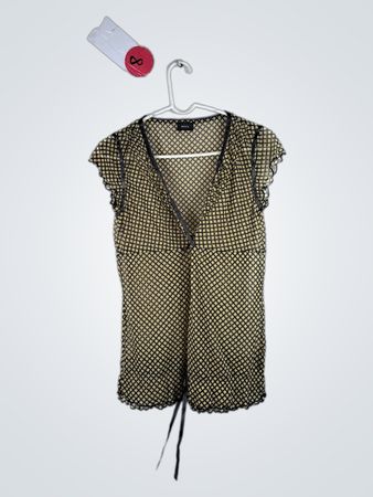Mexx Sheer Houndstooth Blouse