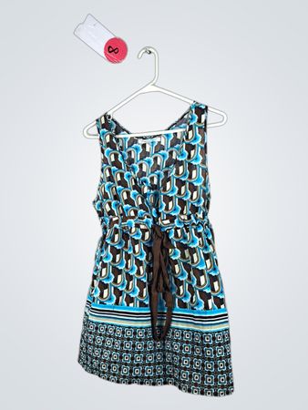 Karen Millen Geometric Print Sleeveless Wrap Top