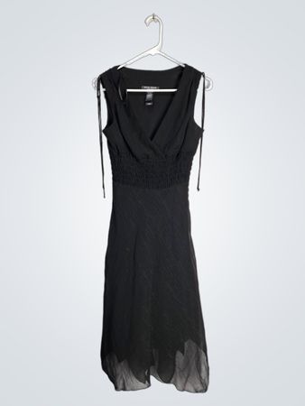 Bisou Bisou Black Sleeveless Wrap Dress