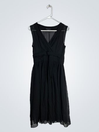 Banana Republic Black Chiffon Wrap Dress