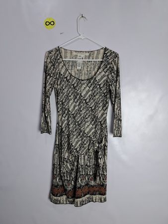 Max Studio Printed Wrap Midi Dress