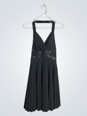 Black Evening Dress with Sequins