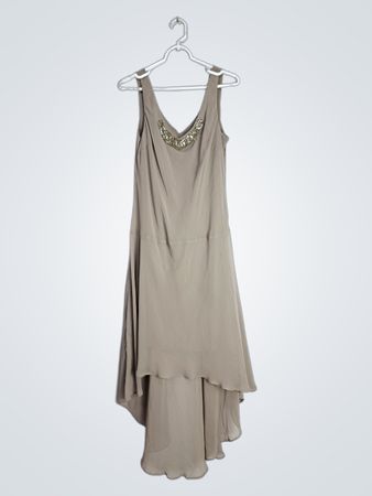 S.L. Fashions Sleeveless Beaded Midi Dress