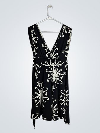 Black and White Floral Dress