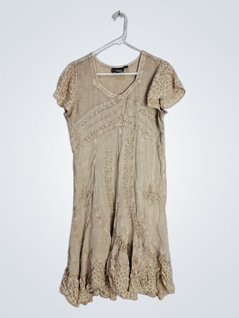 Celine Beige Lace Dress