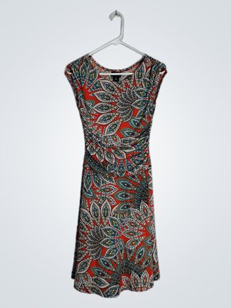 En Focus Studio Red Floral Mini Dress